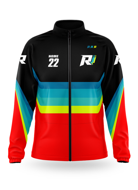 12 agasalho racer 01a vermelho fluor