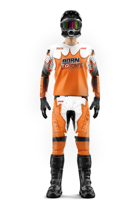 Conjunto Classic 44B Laranja e Azul