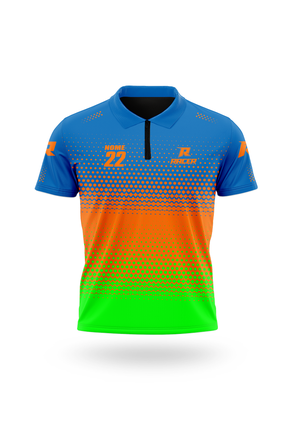 05 camiseta gola polo 16a azul e rosa