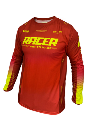 03 conjunto racer express classic 09a vermelho e amarelo fluor 2026