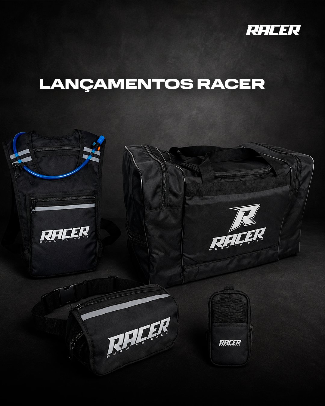 Porta-Celular Racer fixado no guid&atilde;o